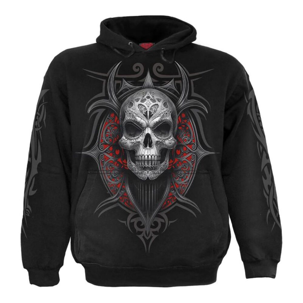Spiral Unisex Adult High Priestess Back & Sleeve Print Hoodie / Black